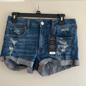 American Eagle Hi-Rise Shortie Super Stretch Shorts